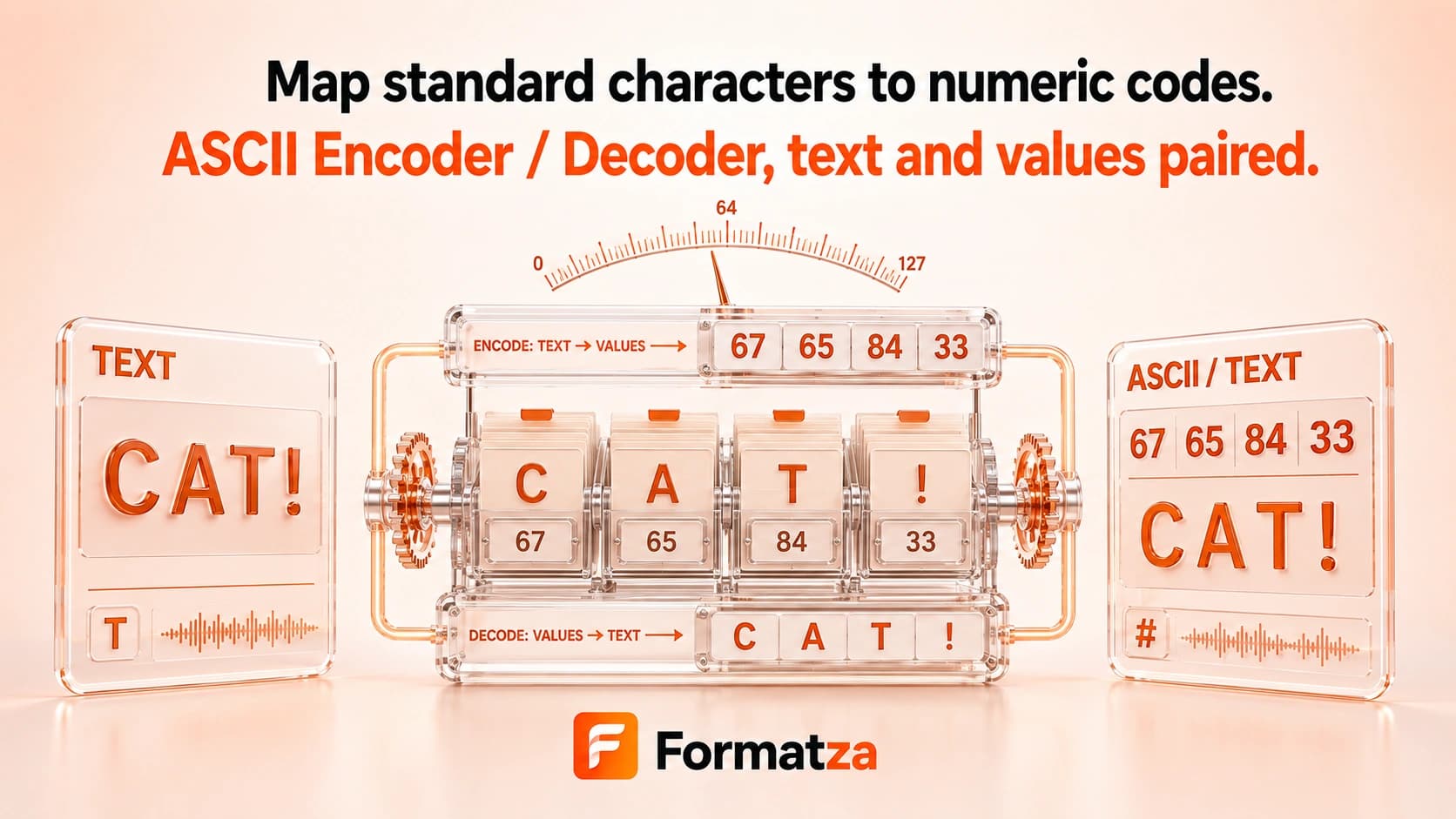 Formatza ASCII Encoder and Decoder tool interface