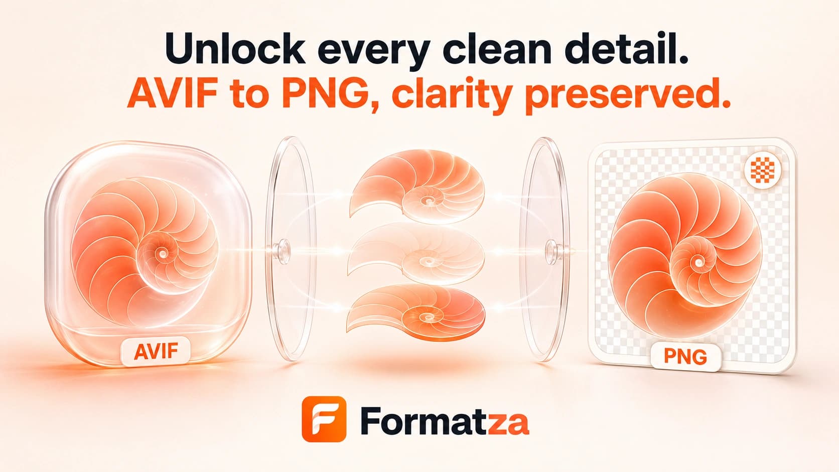 Illustration showing an AVIF image converted into the PNG format
