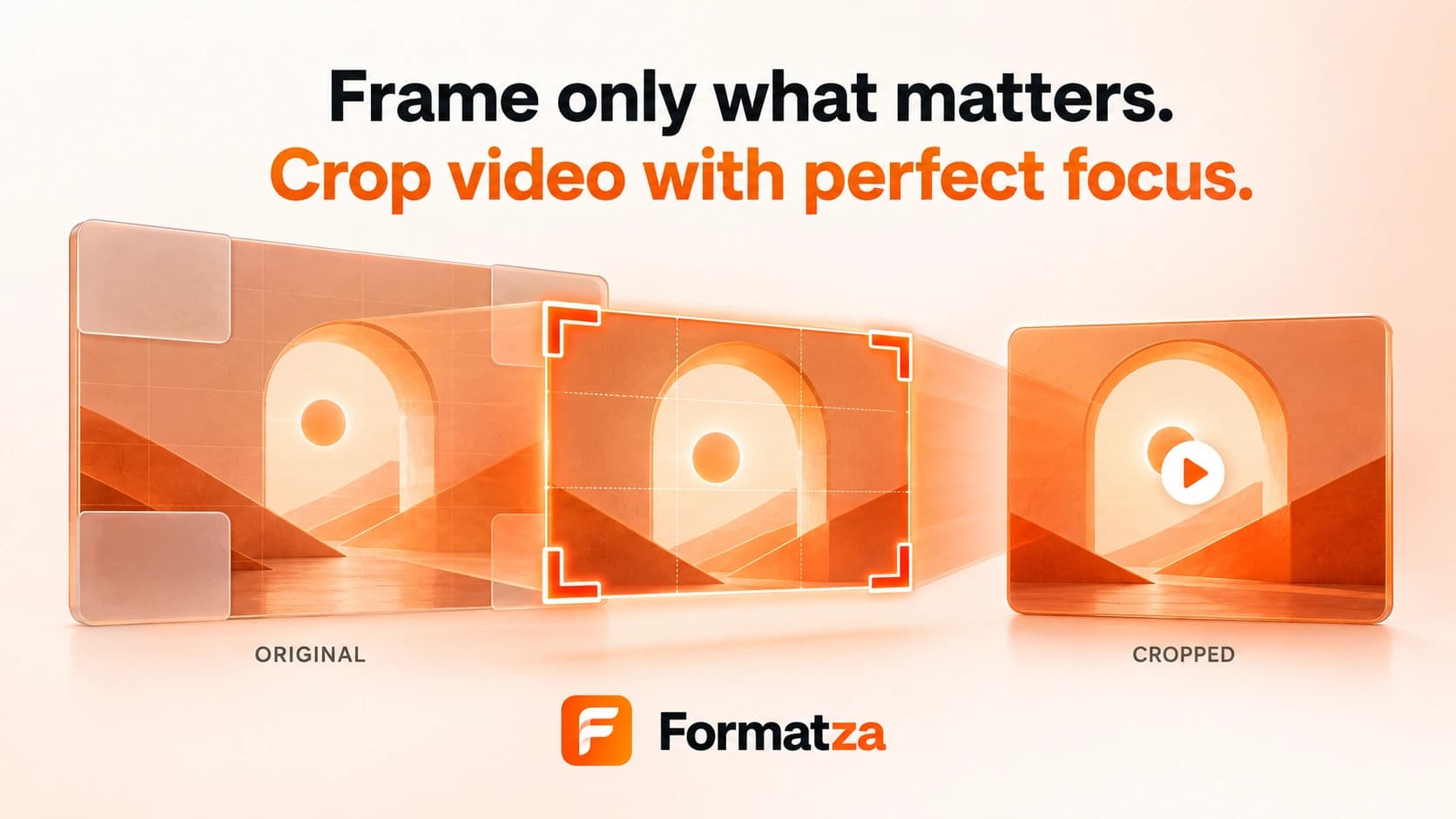 Illustration showing a video frame cropped to a selected area