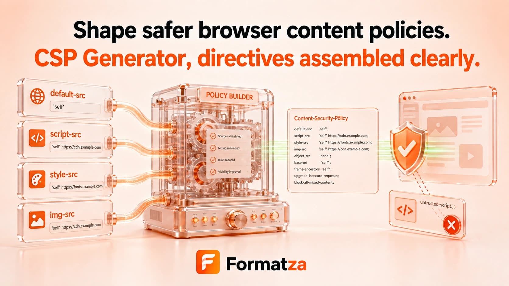 Formatza CSP Generator tool interface