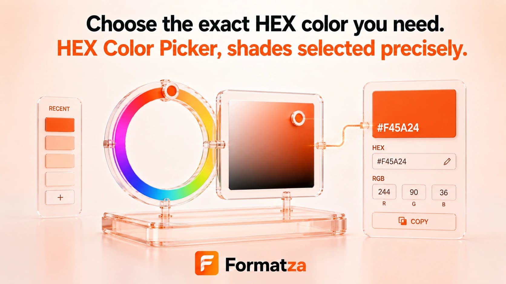 Formatza HEX Color Picker tool interface