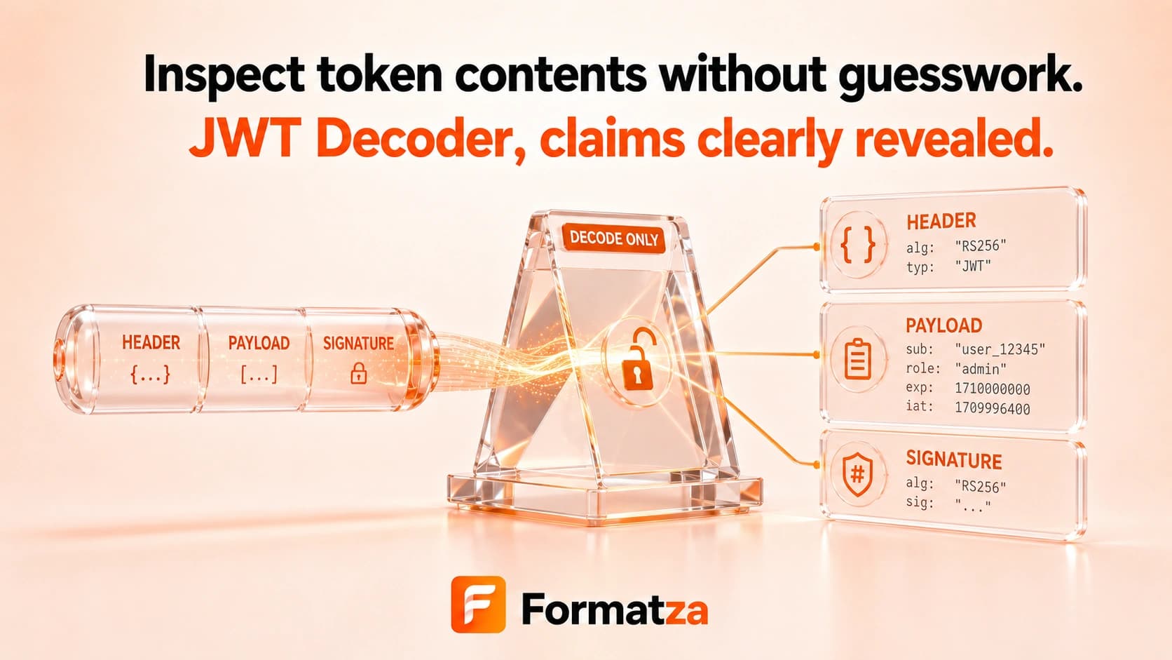 Formatza JWT Decoder tool interface