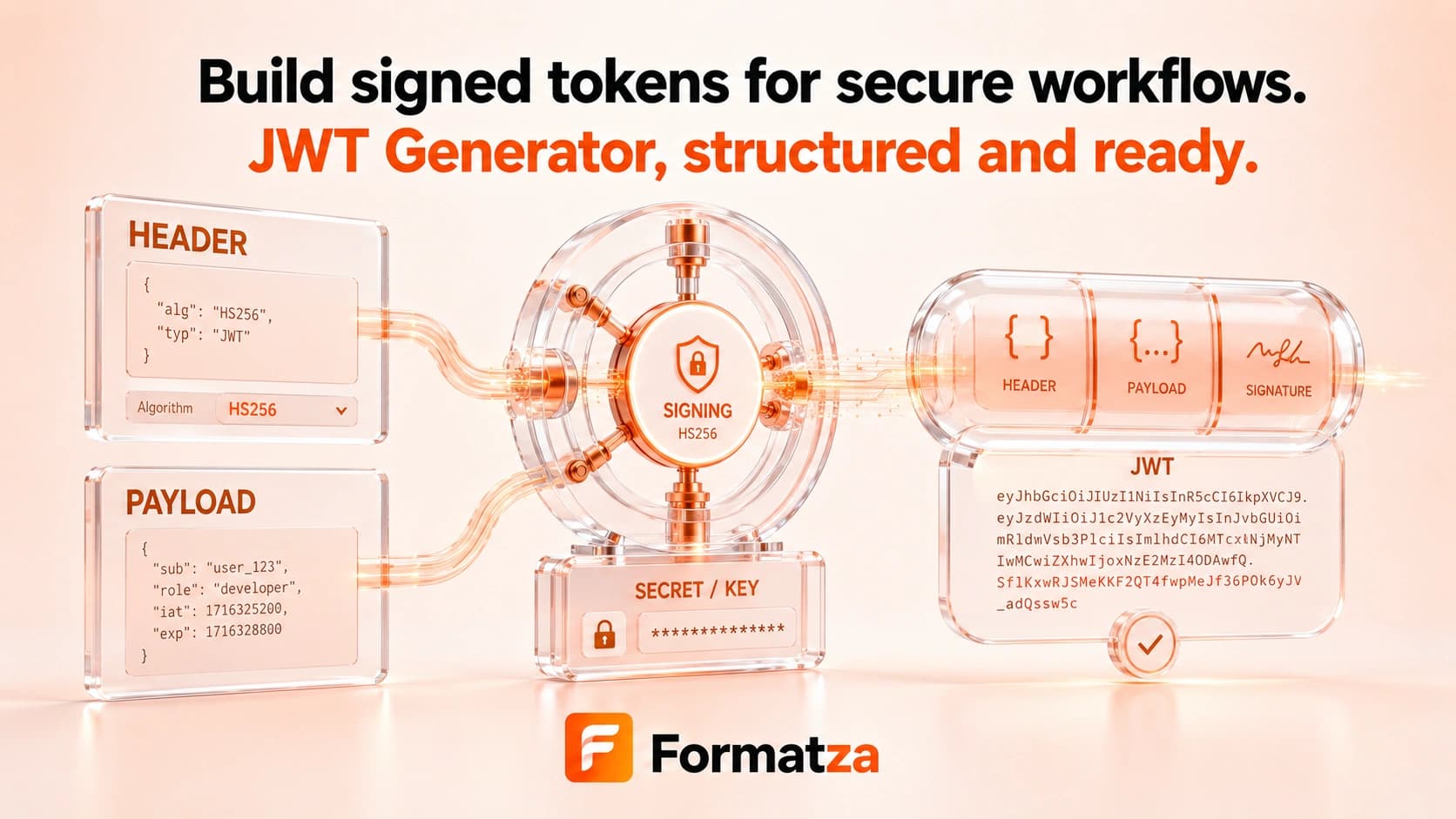 Formatza JWT Generator tool interface