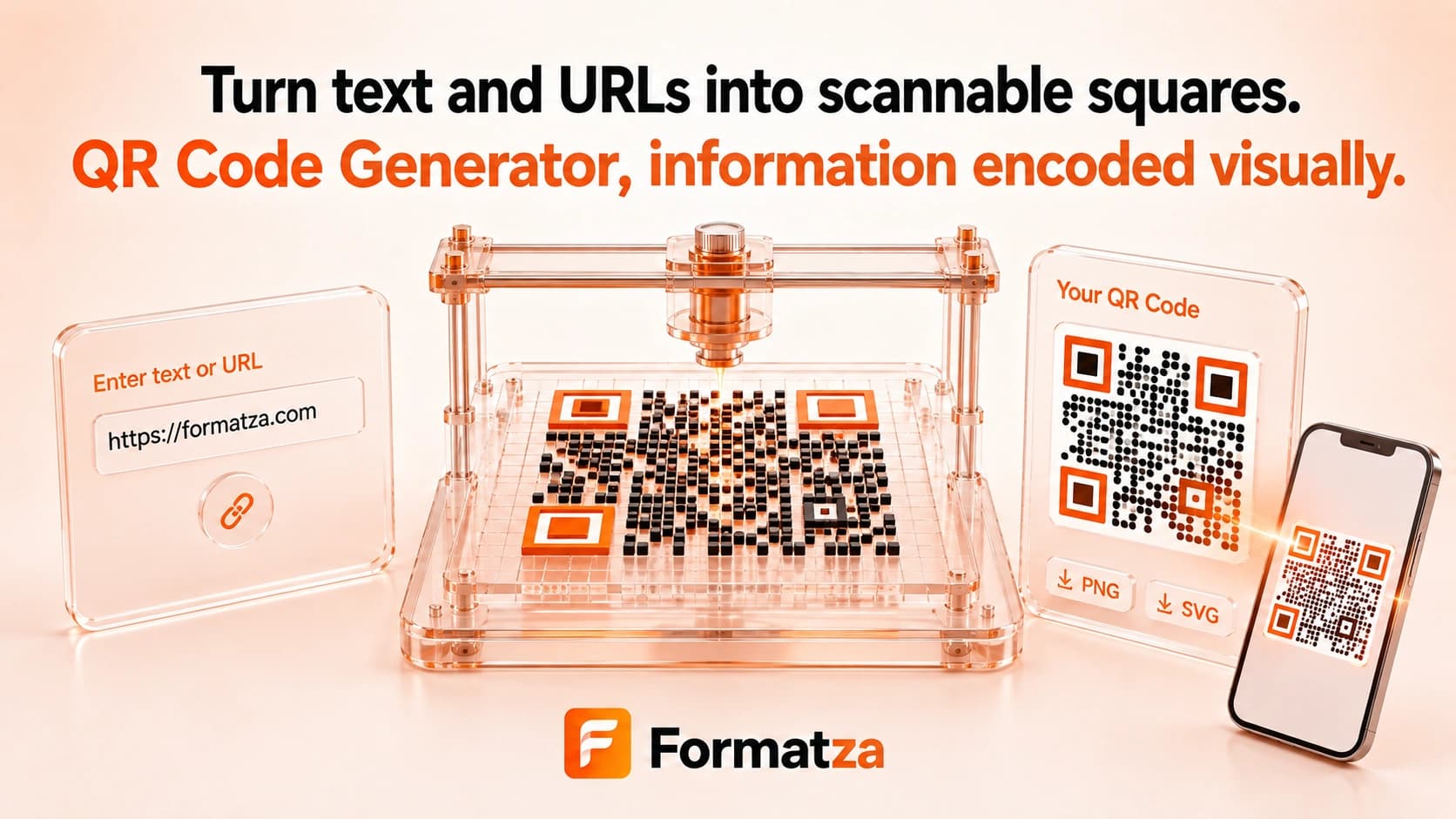 Formatza QR Code Generator tool interface