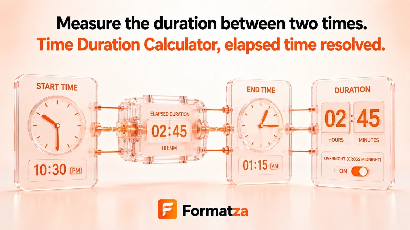 Formatza Time Duration Calculator tool interface