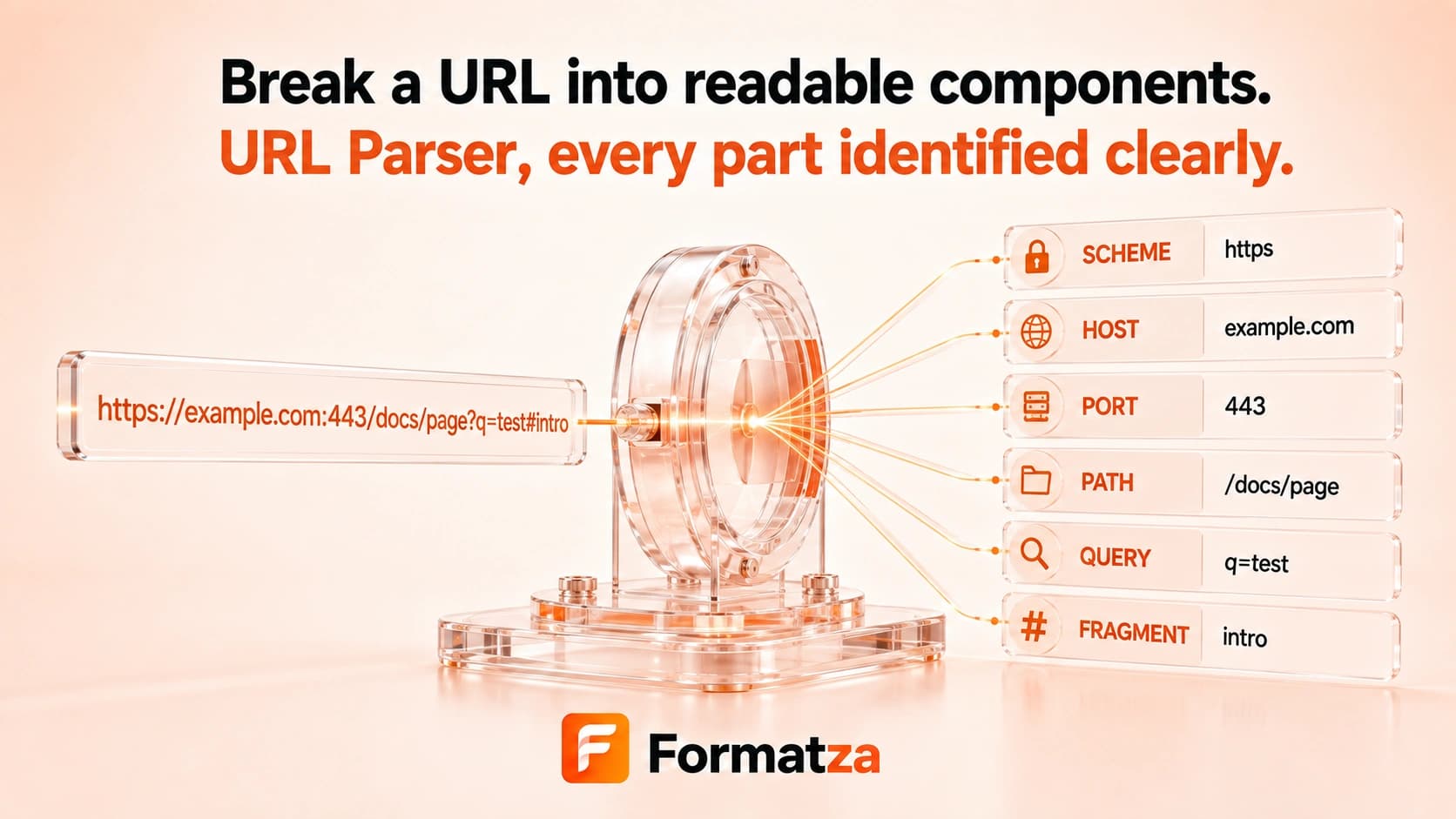 Formatza URL Parser tool interface