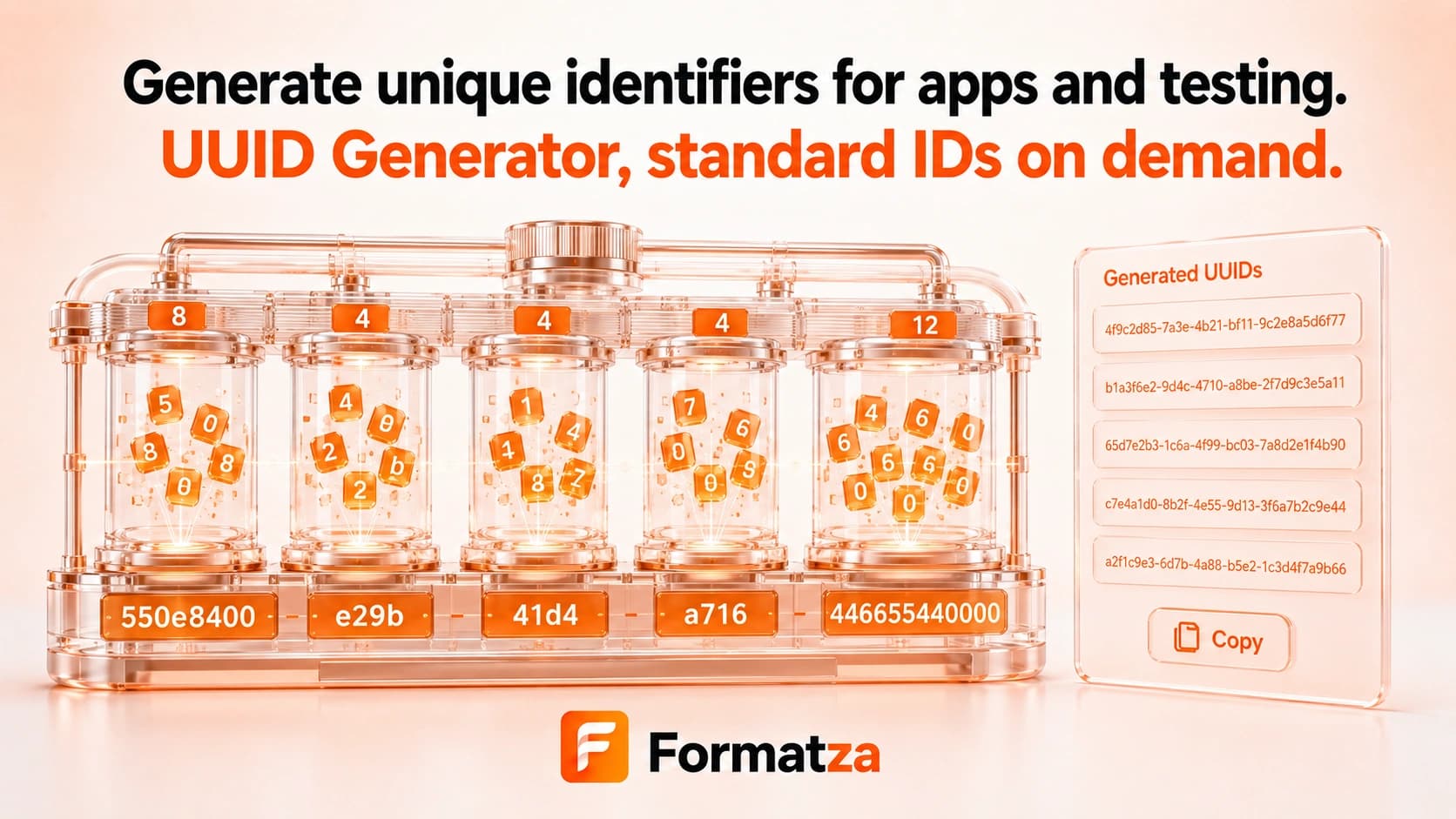 Formatza UUID Generator tool interface
