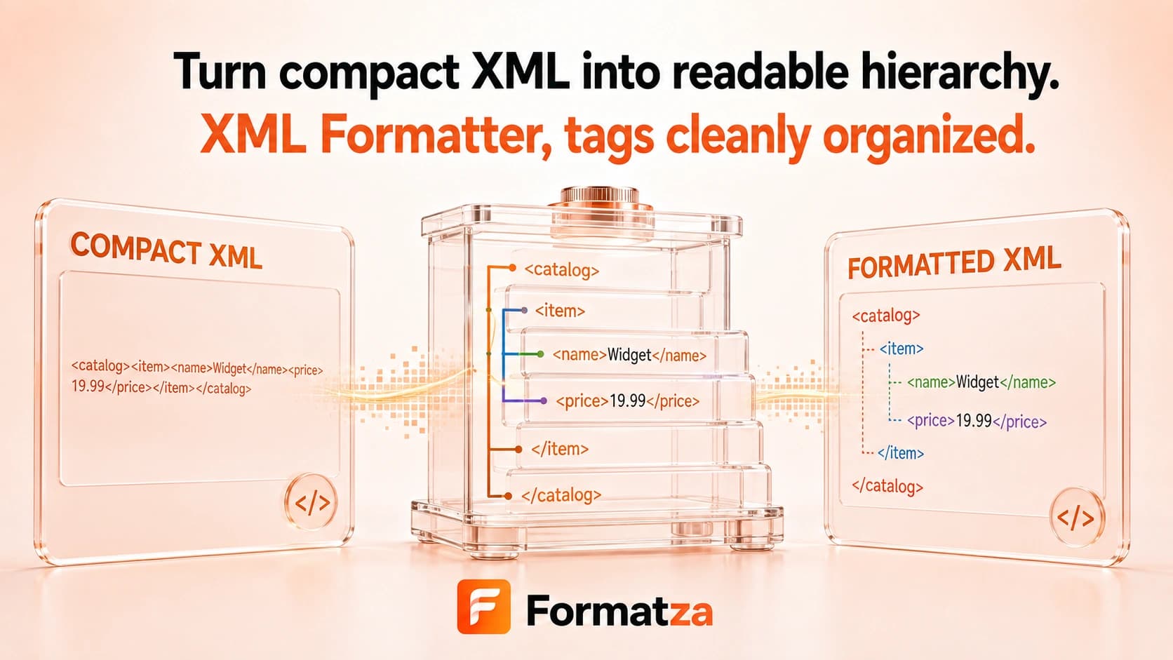 Formatza XML Formatter tool interface