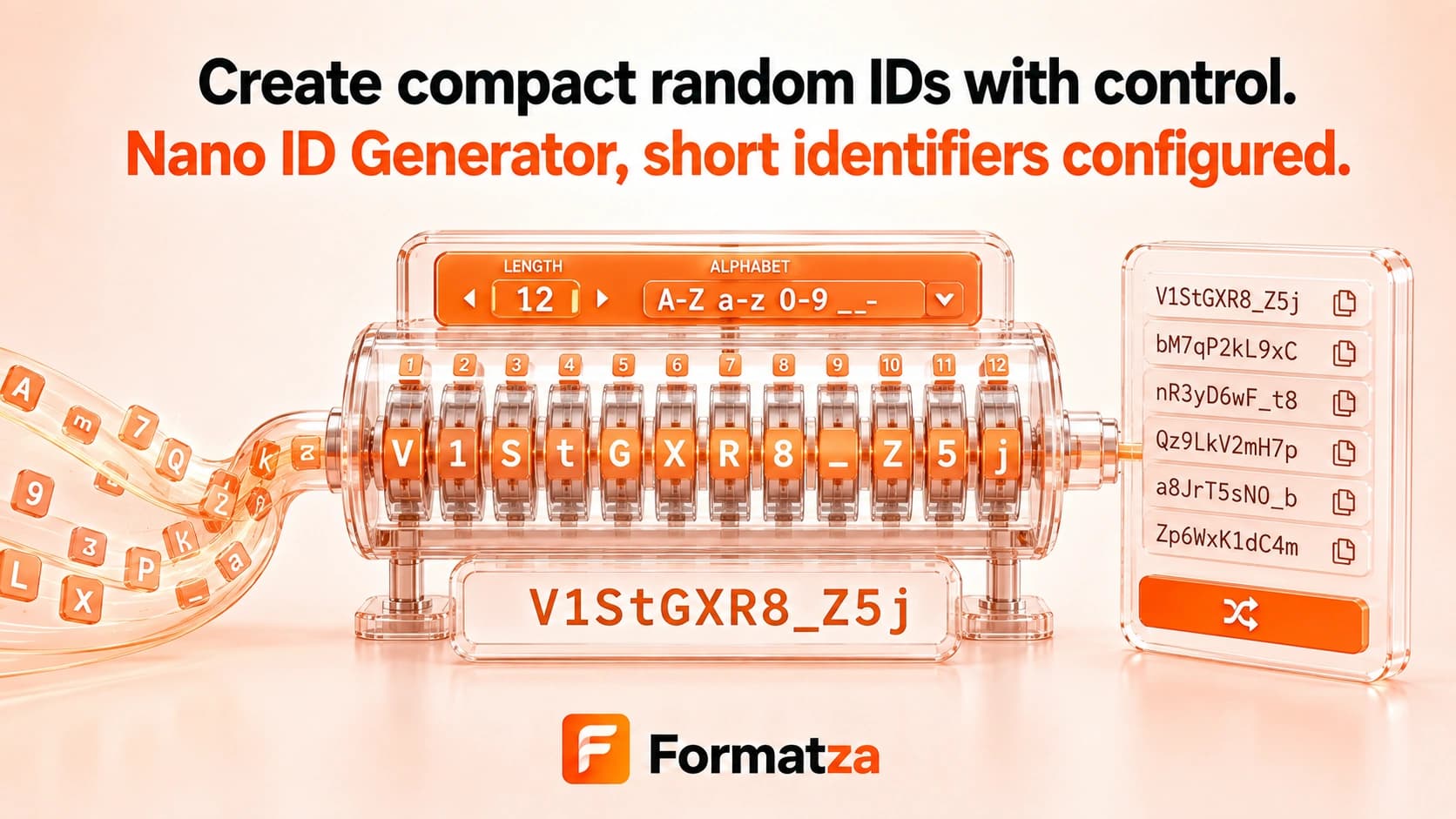 Formatza Nano ID Generator tool interface